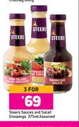 Steers Sauces & Salad Dressings Assorted-For 3 x 375ml