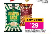 Jumpin Jack Popcorn 100g Or Willards Diddle Daddle-For Any 2 x 150g
