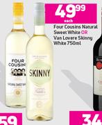 Four Cousins Natural Sweets White Or Van Lovers Skinny White-750ml Each