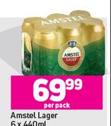 Amstel Lager-6 x 440ml Per Pack