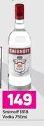 Smirnoff 1818 Vodka-750ml