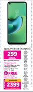 2 x Tecno Spark 7 Pro 64GB Smartphone-On Red Flexi 125 + On Promo 65