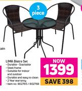 Lima 3 Piece Bistro Set