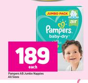 Pampers AB Jumbo Nappies All Sizes-Each