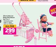 33cm Little Luv Baby Doll Deluxe Set 5 In 1-Per Set