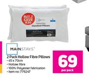 Mainstays Hollow Fibre Pillows-2's Per Pack