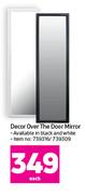 Decor Over The Door Mirror-Each