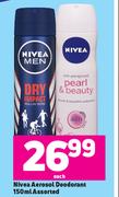 Nivea Aerosol Deodorant Assorted-150ml Each