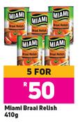 Miami Braai Relish-For 5 x 410g