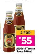 All Gold Tomato Sauce-For 2 x 700ml