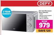 Defy 20L Solo Microwave Silver (DM0381)