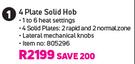 Whirlpool 4 Plate Solid Hob