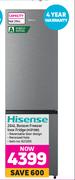Hisense 264L Bottom Freezer Inox Fridge H370BI