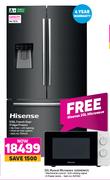 Hisense 536L French Door Fridge/Freezer
