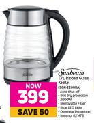 0Sunbeam 1.7L Ribbed Glass Kettle SGK-2200RA