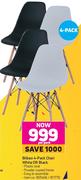 Bilbao 4 Pack Chair White or Black - For 4