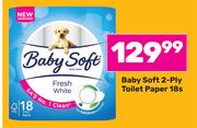 Baby Soft 2 Ply Toilet Paper-18s