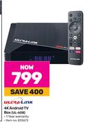 Ultra Link 4K Android TV Box UL-AGB