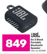 JBL Go 3 Black Portable Bluetooth Speaker
