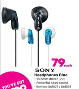 Sony Headphones Blue-Each