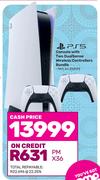 PS5 Console With Two Dual Sense Wireless Controllers Bundle