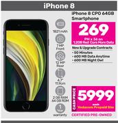 Apple iPhone 8 CPO 64GB Smartphone-Each