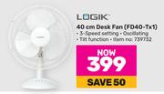 Logik 40cm Desk Fan FD40-Tx1