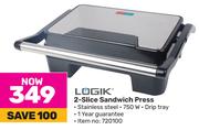 Logik 2-Slice Sandwich Press