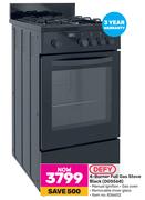 Defy 4 Burner Full Gas Stove Black DGS568