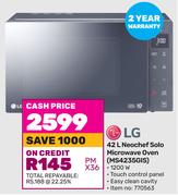 LG 42L Neochef Solo Microwave Oven MS4235GIS