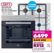 Defy Gas Hob & Electric Oven Box Set DCB843E