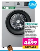 Hisense 6Kg Front Loader Silver Washing Machine WFVC6010S