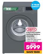 Defy 8Kg Front Loader Washing Machine DAW386