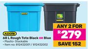 Addis 68L Rough Tote Black Or Blue-For 2