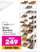 Mainstays 10 Tier Shoe Rack