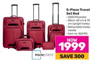 Mainstyas 5 Piece Travel Set Red