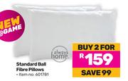 Always Home Standard Ball Fibre Pillows-For 2