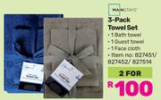 Mainstays 3 Pack Towel Set-For 2