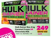 Nutritech Hulk Gainer Box Caramel Cream Or Chocolate Milk-4Kg Each