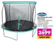 Bounceking 10 Ft Trampoline With Steel Ring