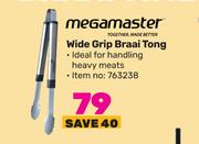 Megamaster Wide Grip Braai Tong