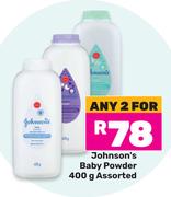 Johnson's Baby Powder Assorted-For 2 x 400g