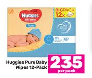 Huggies Pure Baby Wipes 12 Pack-Per Pack
