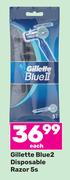 Gillette Blue 2 Disposable Razor-5s Each