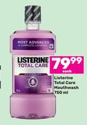 Listerine Total Care Mouthwash-750ml Each