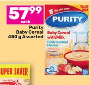 Purity Baby Cereal Assorted-450g Each