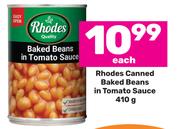 Rhodes Canned Baked Beans In Tomato Sauce-410g Each