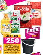 Great Value Brown Sugar 2Kg + White Star Super Maize Meal 2.5Kg-For All