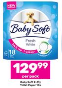 Baby Soft 2 Ply Toilet Paper 18s-Per Pack