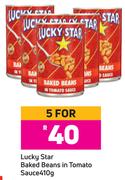 Lucky Star Baked Beans In Tomato Sauce-For 5 x 410g